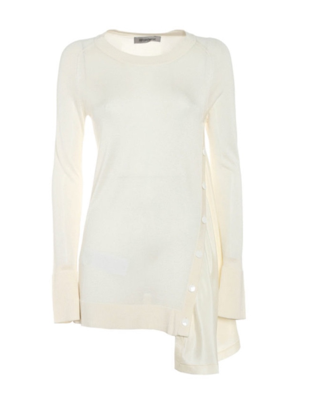 Max Mara Sportmax Asymmetric Piroghe Blush Pink Knit Silk Top